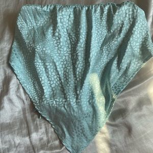 blue tie bandana top